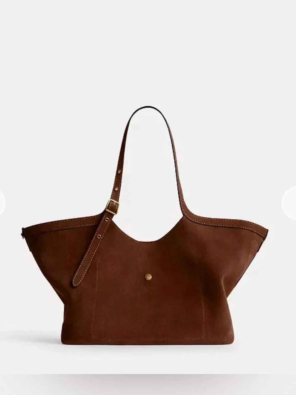 Coach Suede Gramercy Tote. Warm Brown.